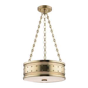 Gaines 3 Light 16 inch Aged Brass Pendant Ceiling Light
