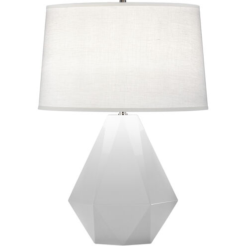 Delta 22.5 inch 150.00 watt Daisy Glaze with Polished Nickel Table Lamp Portable Light