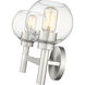 Sutton 2 Light 15.75 inch Brushed Nickel Vanity Wall Light