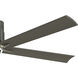 Clean 60 inch Grey Iron/Brushed Nickel with Grey Iron Blades Ceiling Fan