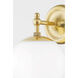Sphere No.1 1 Light 6.5 inch Aged Brass Wall Sconce Wall Light