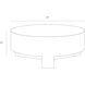 Mirella 40 X 16 inch White Outdoor Coffee Table