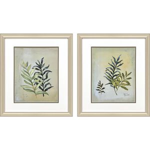 Ferns Aglow Green Framed Art