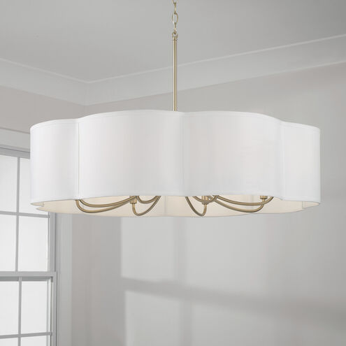 Sabine 8 Light 36 inch Matte Brass Chandelier Ceiling Light