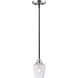 Goblet 1 Light 4.75 inch Black and Satin Nickel Mini Pendant Ceiling Light