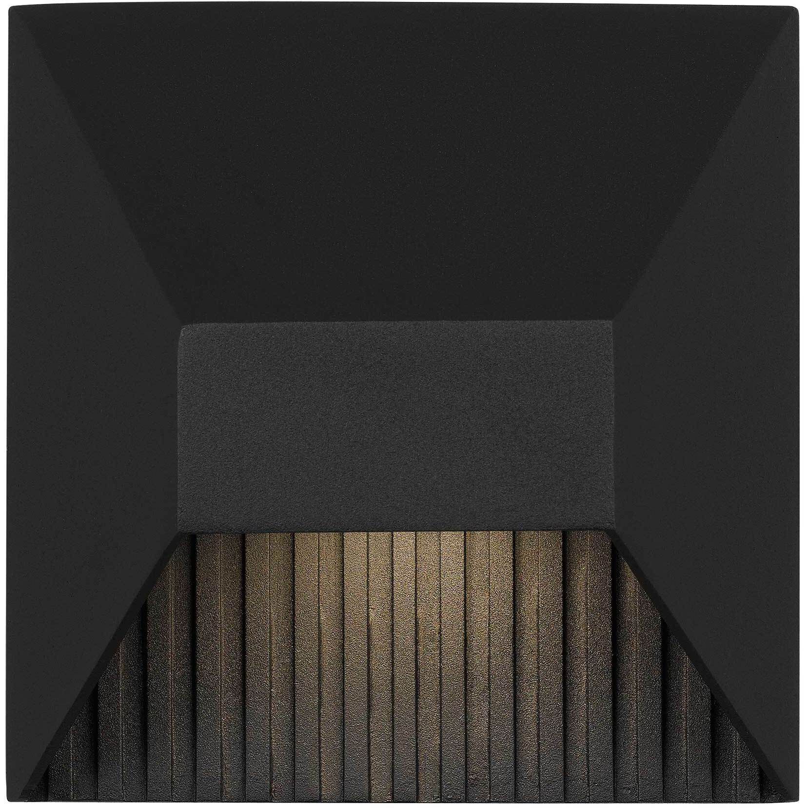 Ribbed LED 5.13 inch Sand Black Outdoor Wall Sconce