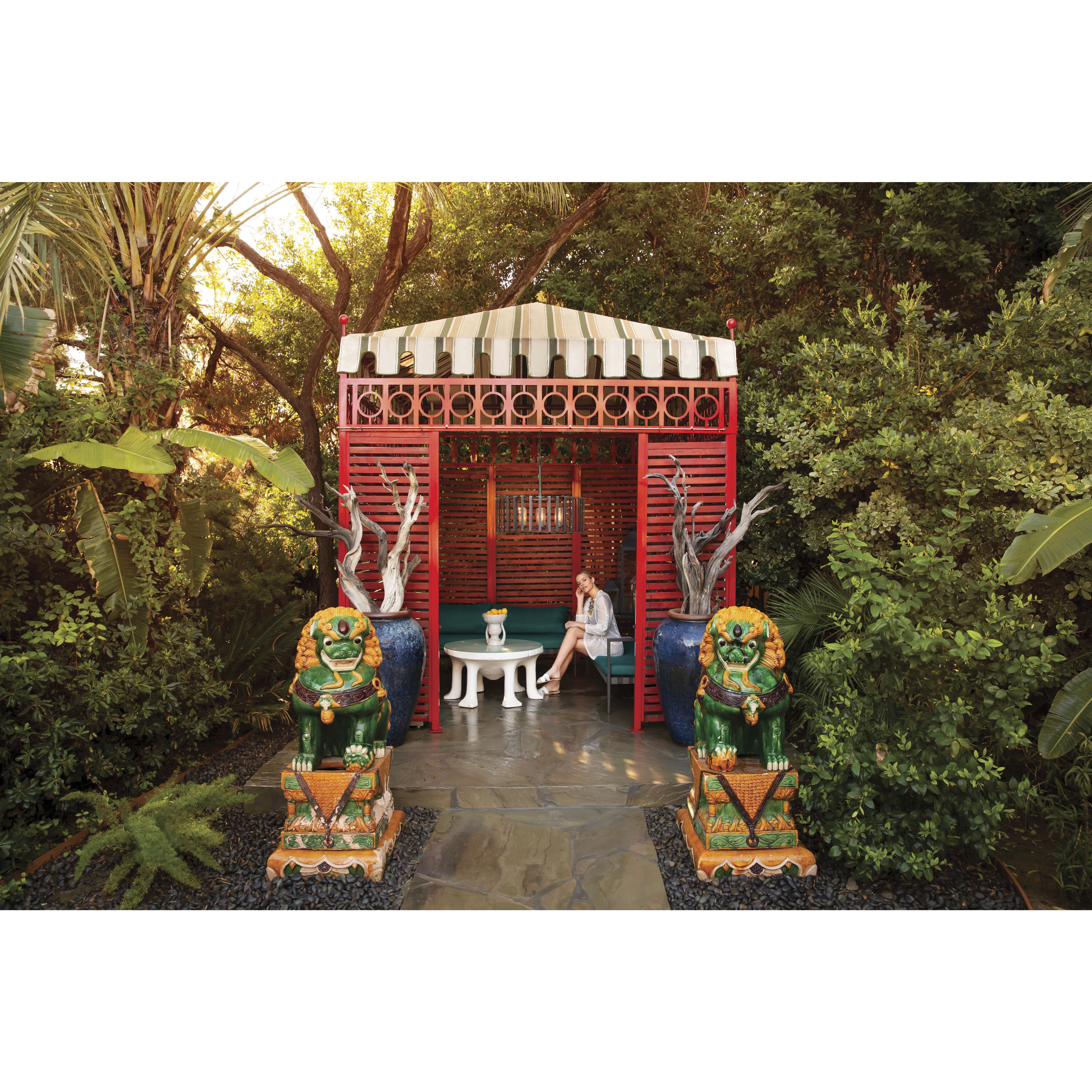 Open Air Reid 6 Light 28.25 inch Brushed Graphite Outdoor Hanging in Non-LED