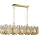Brass Tax 12 Light 47.2 inch Satin Brass Linear Chandelier Ceiling Light