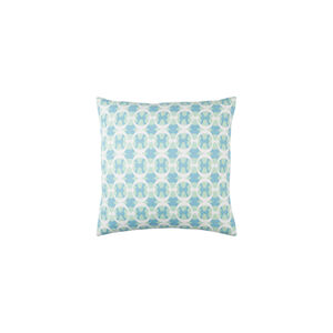 Lina 20 X 20 inch Mint and Sky Blue Throw Pillow