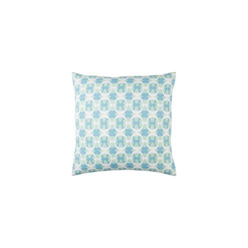 Lina 20 X 20 inch Mint and Sky Blue Throw Pillow