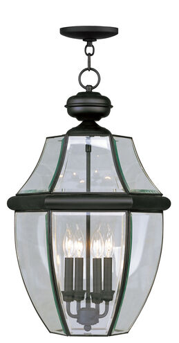 Monterey 4 Light 16 inch Black Outdoor Pendant Lantern