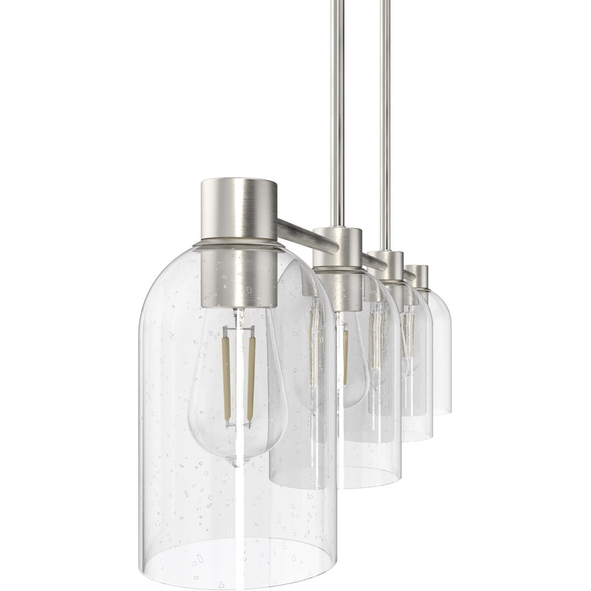 Lochemeade 4 Light 38 inch Brushed Nickel Linear Chandelier Ceiling Light