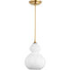 Fort Worth 1 Light 7.75 inch Aged Brass Pendant Ceiling Light