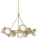 Brooklyn 9 Light 32 inch Modern Brass and Vintage Platinum Ring Pendant Ceiling Light in Modern Brass/Vintage Platinum