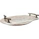 Stone And Twig Natural Marble and Cast Aluminum Indoor-Outdoor Tray