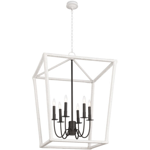 Luella 6 Light 26.75 inch Blackened Brass Lantern, Large