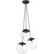 Auresa 3 Light 12 inch Coal Cluster Pendant Ceiling Light