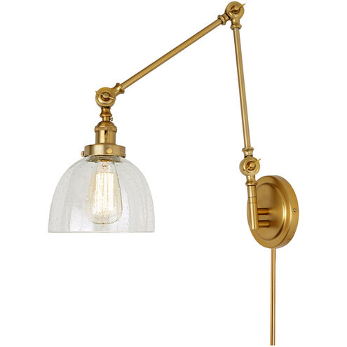 Soho 35 inch 100 watt Satin Brass Swing Arm Wall Sconce Wall Light