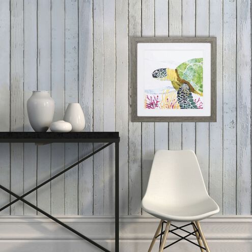 Sea Creature Yellow and Green and Red Framed Art