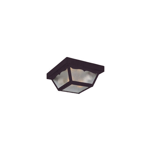 Builder's Choice 2 Light 9 inch Matte Black Exterior Flushmount