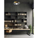 Paven LED 20 inch Matte Black Pendant Ceiling Light in Matte Black/Aged Brass