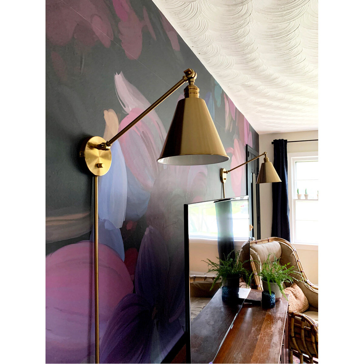 Library 1 Light 8 inch Black Wall Sconce Wall Light