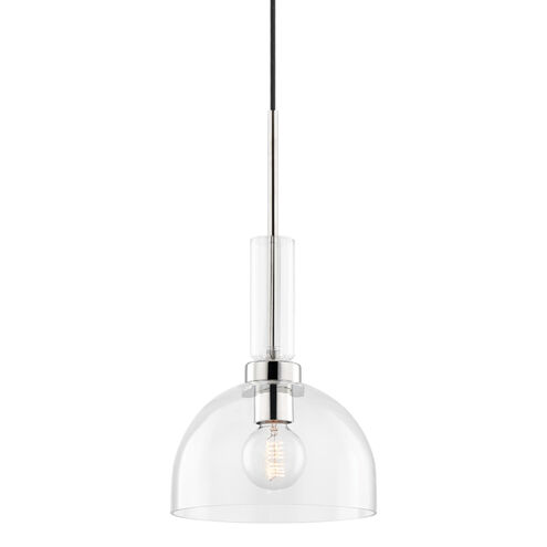 Tabitha 1 Light 10 inch Polished Nickel Pendant Ceiling Light