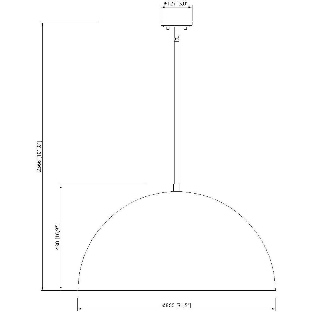 Vega Pendant Ceiling Light in Matte White