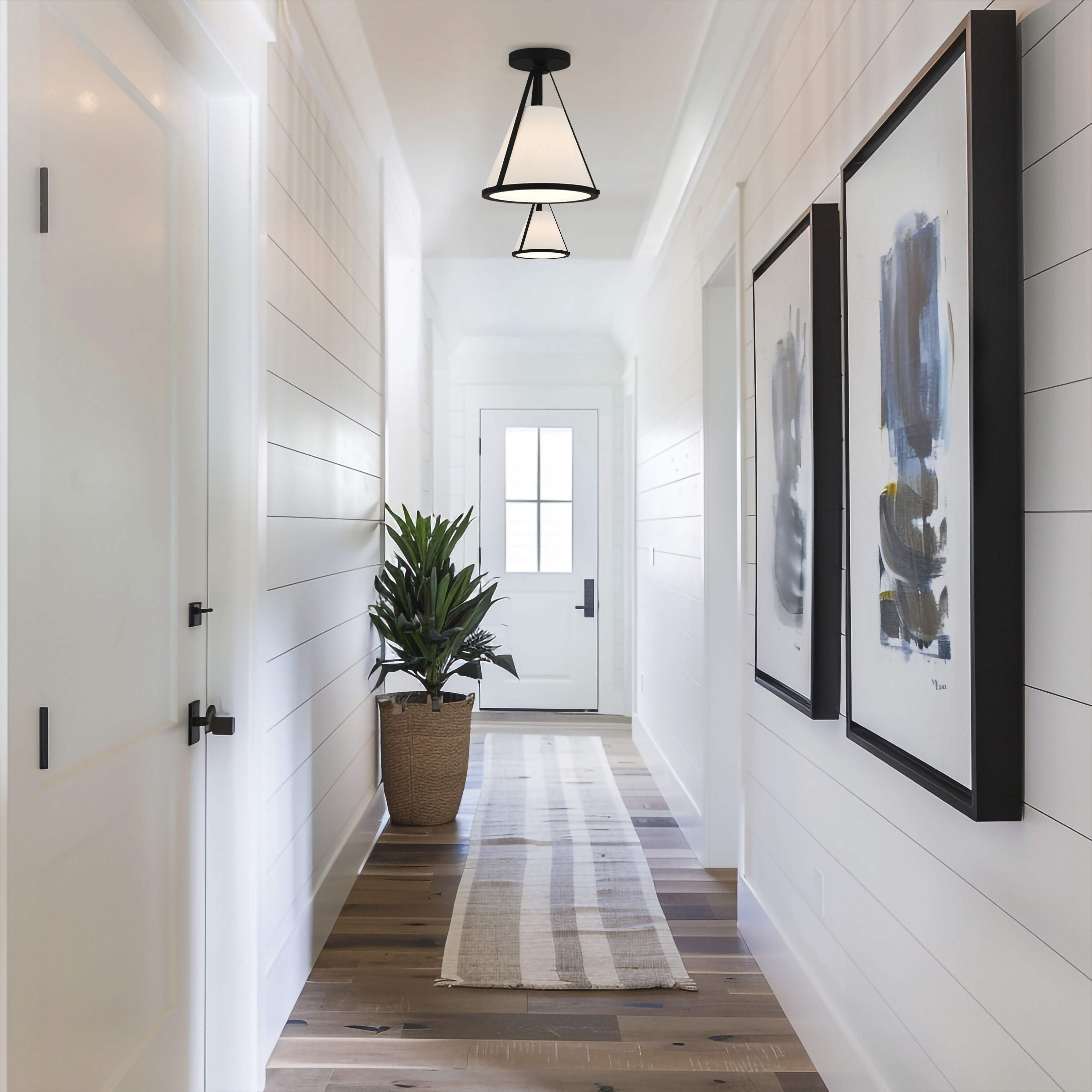 Fulton 1 Light 9.25 inch Black Mini Pendant Ceiling Light