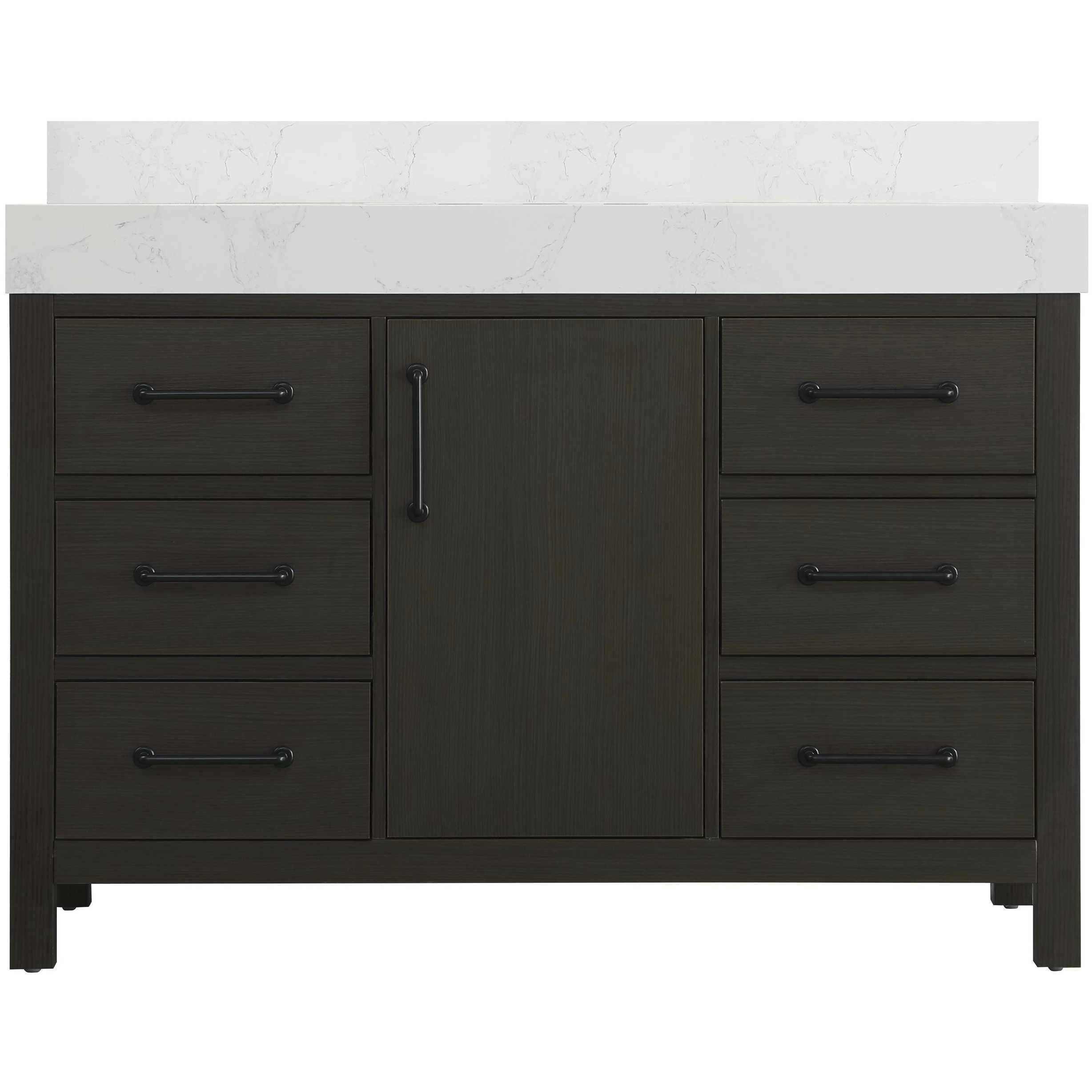 Nathan 48 X 34 inch Mocha Brown Bathroom Vanity Cabinet in Included