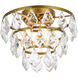 Ella 3 Light 10 inch Brass Flush Mount Ceiling Light