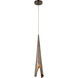 Kelly Wearstler Piel LED 4.5 inch Pewter Wrapped Pendant Ceiling Light, Small