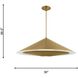 Kelly by Kelly Wearstler Echo 1 Light 36 inch Burnished Brass Pendant Ceiling Light