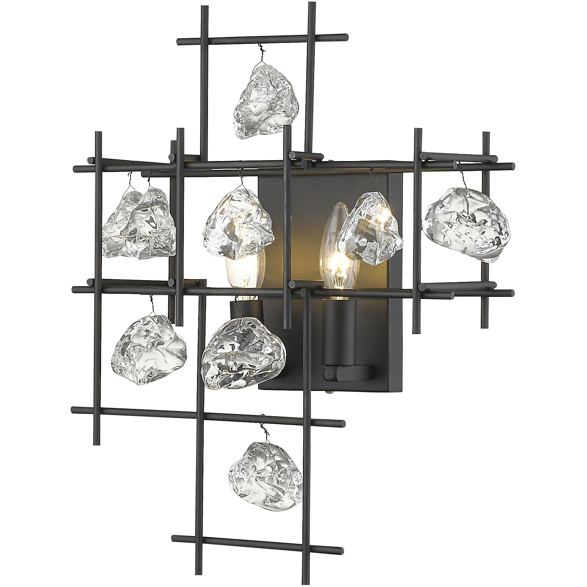 Garroway 2 Light 13.5 inch Matte Black Wall Sconce Wall Light