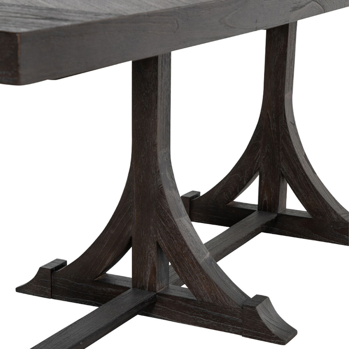 Adams 94 X 39 inch Cerused Forest Black Dining Table