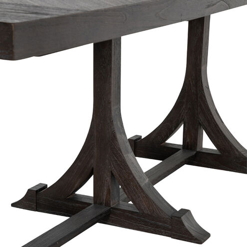 Adams 94 X 39 inch Cerused Forest Black Dining Table
