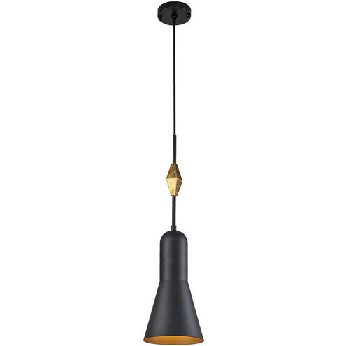 Etoile 1 Light 7 inch Matte Black Pendant Ceiling Light