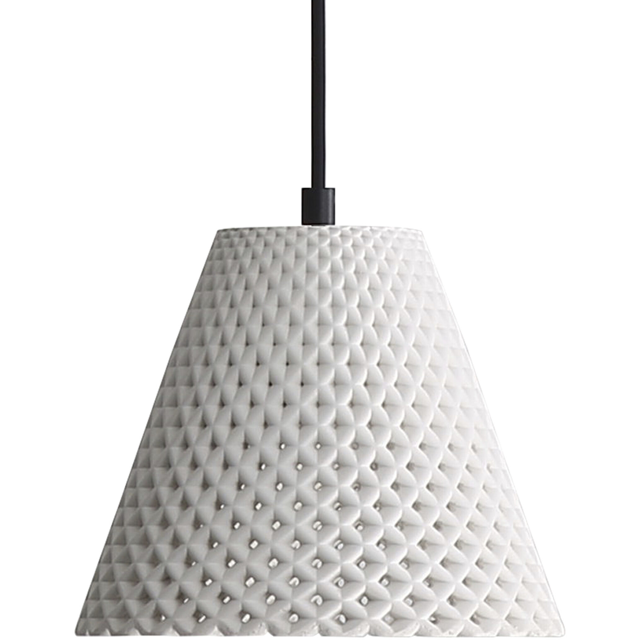 Clarus Pendant Ceiling Light in White Sandstone Cement