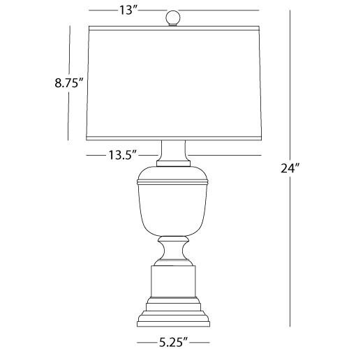 Annika 24 inch 60 watt Cobalt Accent Lamp Portable Light in Cloud Cream Silk