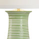 Chelsea House 32 inch 100.00 watt Green/White Glaze/Polished Table Lamp Portable Light