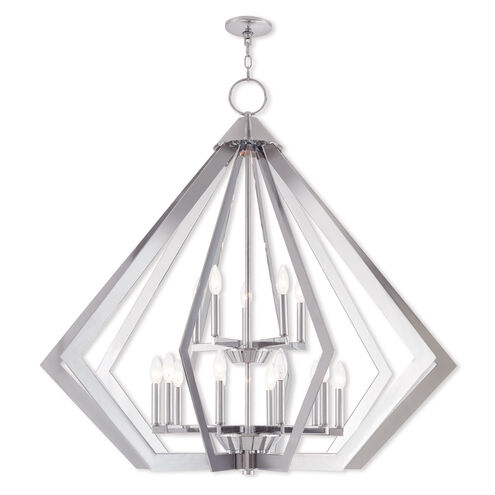 Prism 15 Light 42 inch Polished Chrome Foyer Chandelier Ceiling Light
