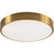 Octavia LED 12 inch Satin Brass Flush Mount Ceiling Light