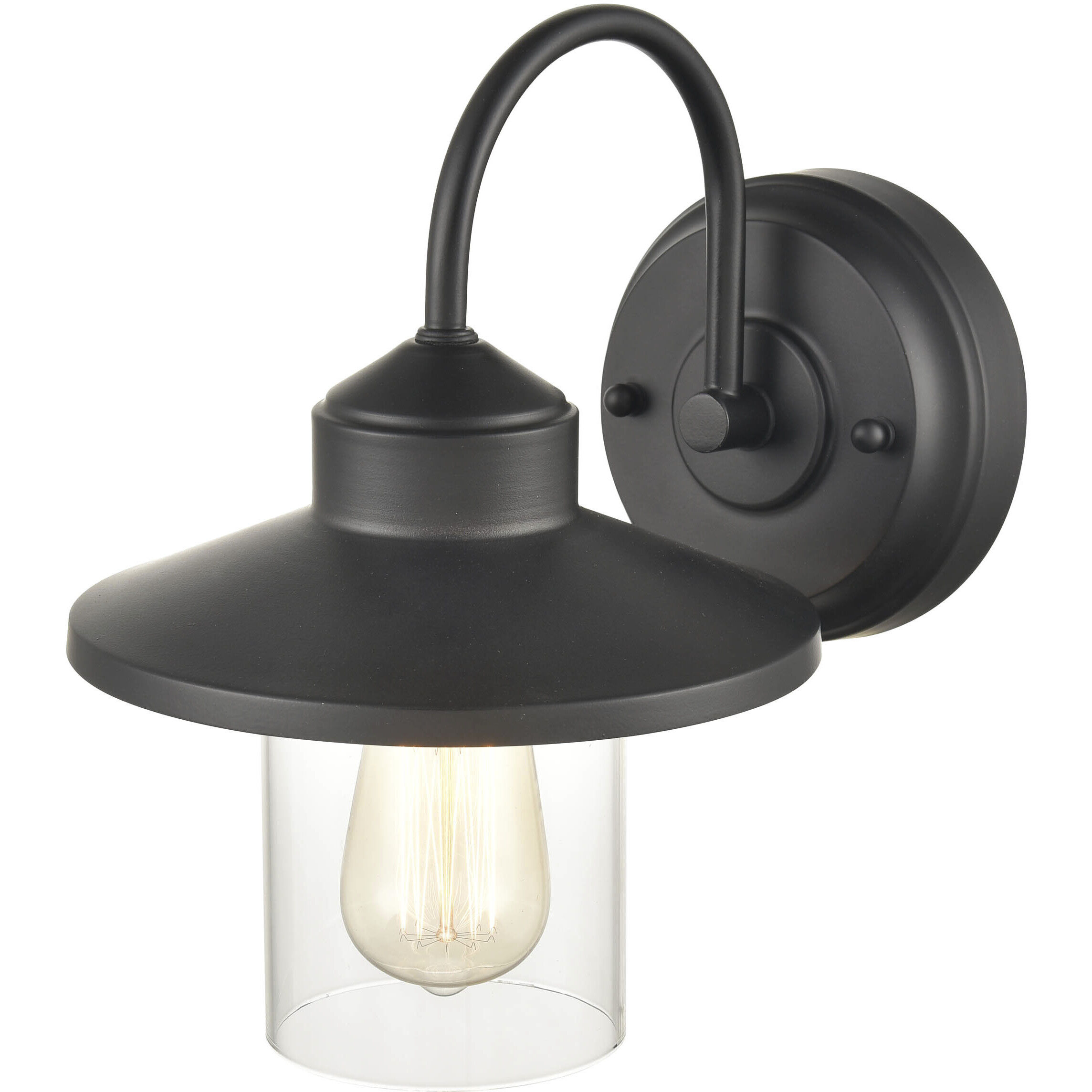 Milltown 1 Light 11.25 inch Powder Coated Black Outdoor Wall Sconce