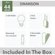 Swanson 44 inch Matte Silver with Autumn Walnut/Natural Wood Blades Ceiling Fan