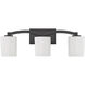 Whitney 3 Light 24 inch Black Bathroom Vanity Light Wall Light