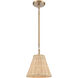 Rydell 1 Light 9 inch Brushed Gold Mini Pendant Ceiling Light