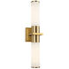 Positano LED 20.8 inch Brushed Brass Bathroom Vanity Wall Light in Satin White