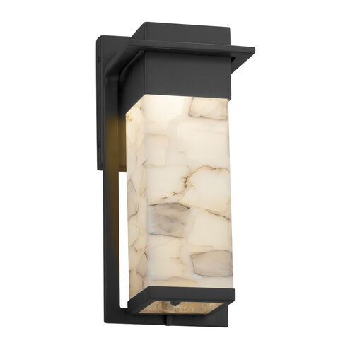 Alabaster Rocks 12 inch Matte Black Outdoor Wall Sconce