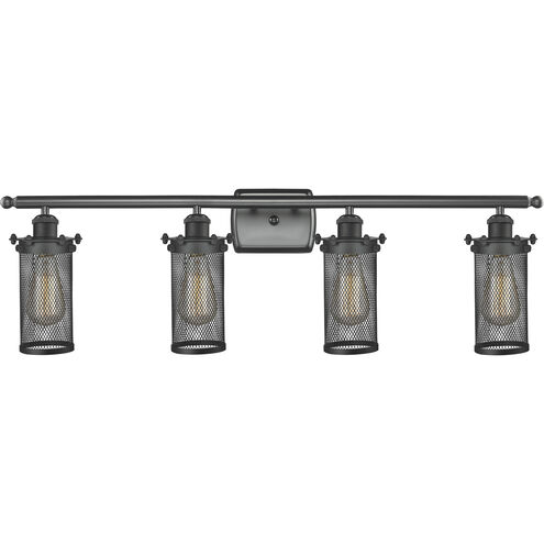 Austere Bleecker 4 Light 36 inch Oil Rubbed Bronze Bath Vanity Light Wall Light