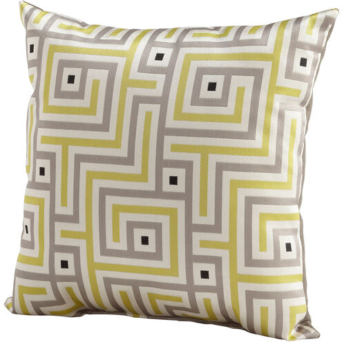 Maze 18 X 18 inch Lime Green Pillow